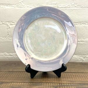 2 Vintage Pearlized Iridescent Fine China Plates Made In Germany